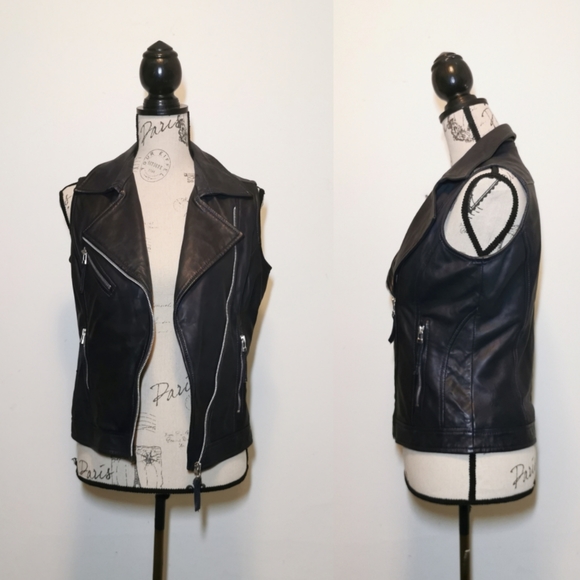 Bod & Christensen genuine leather vest - blue black - Picture 2 of 10